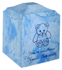 Wedgewood Blue Infant Urn with Bear