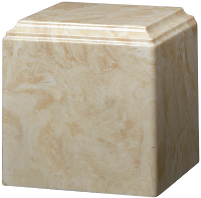Cream Mocha Cube Urn
