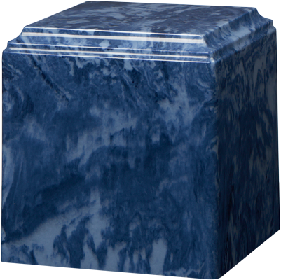 Midnight Blue Cube Urn