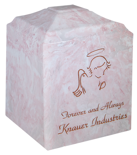Pink Infant Urn with Angel
